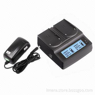 Dual-channel Quick Battery Charger, Charge Two Batteries Simultaneously, USB Port Charge Phones